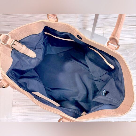 040-Cole Haan Peach Pebbled Leather Shoulder bag - Picture 9 of 12